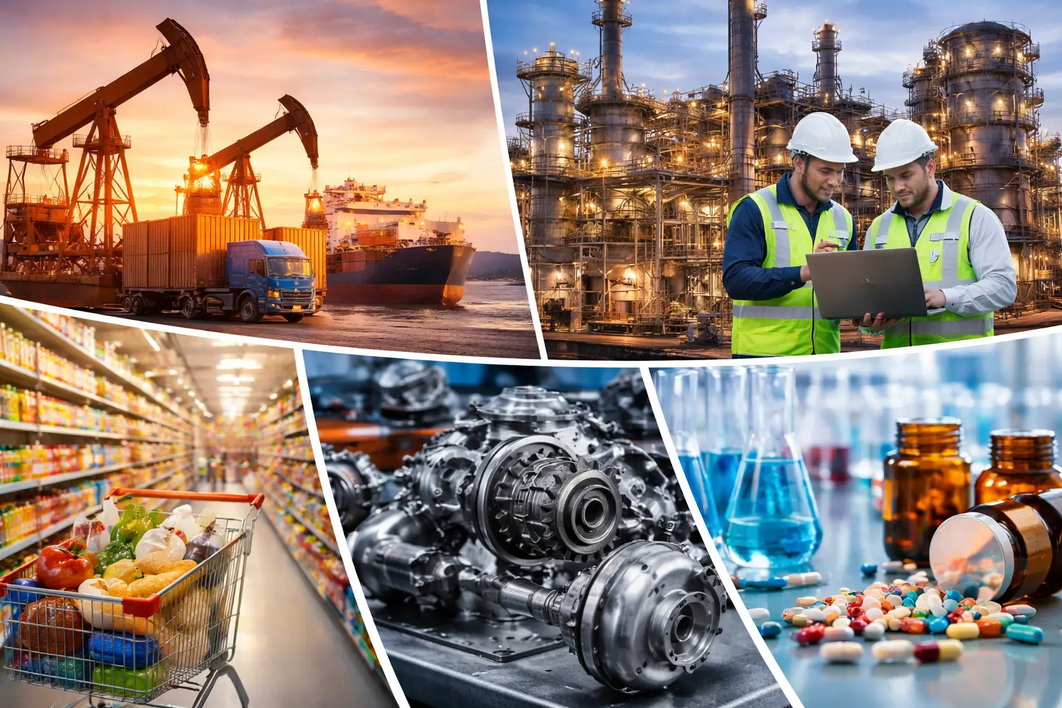 Industries Served - Oil Gas Engineering FMCG Pharmaceuticals Automotive
